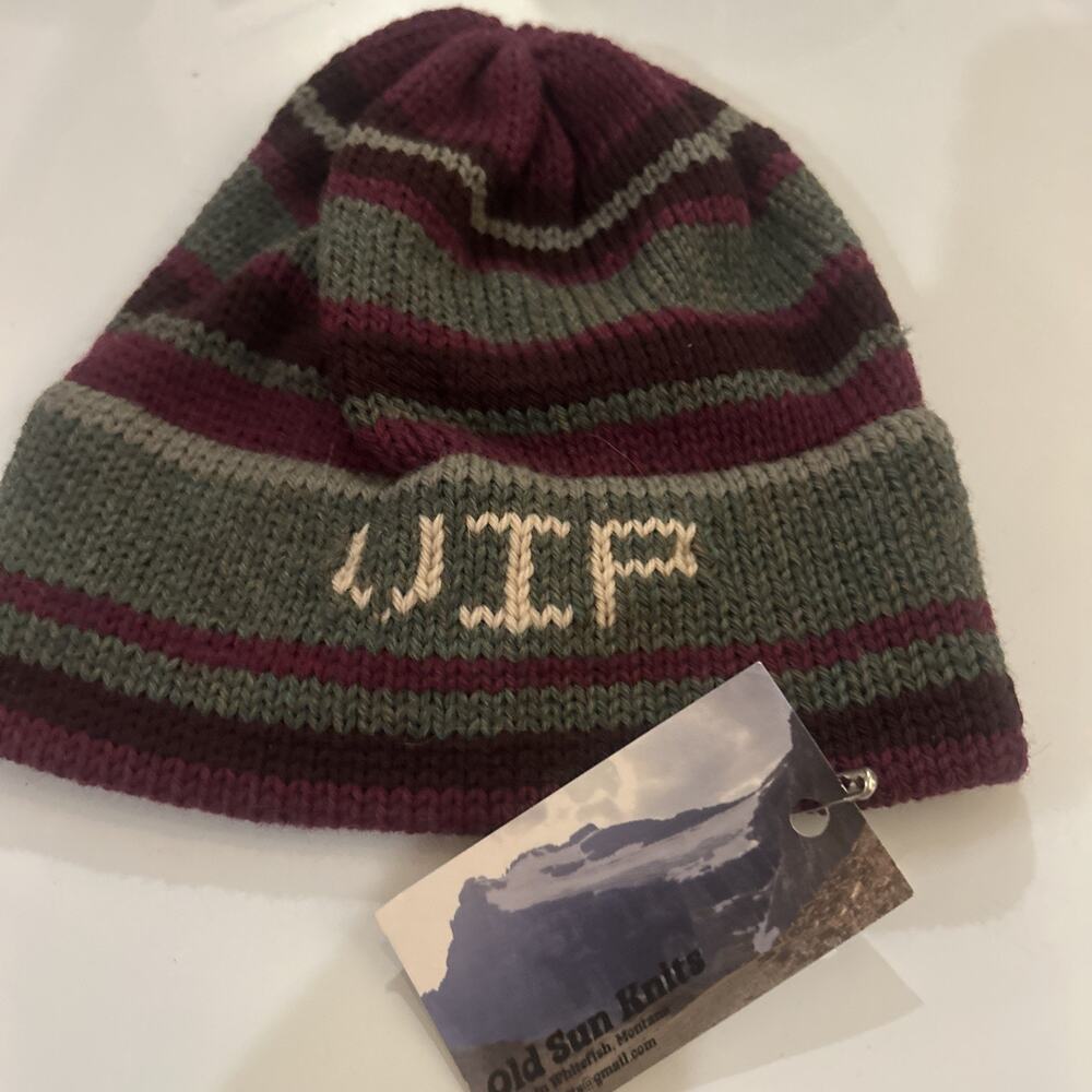 Retro Ski Beanie Wool Montana Wool Hat Old Sun Knits USA